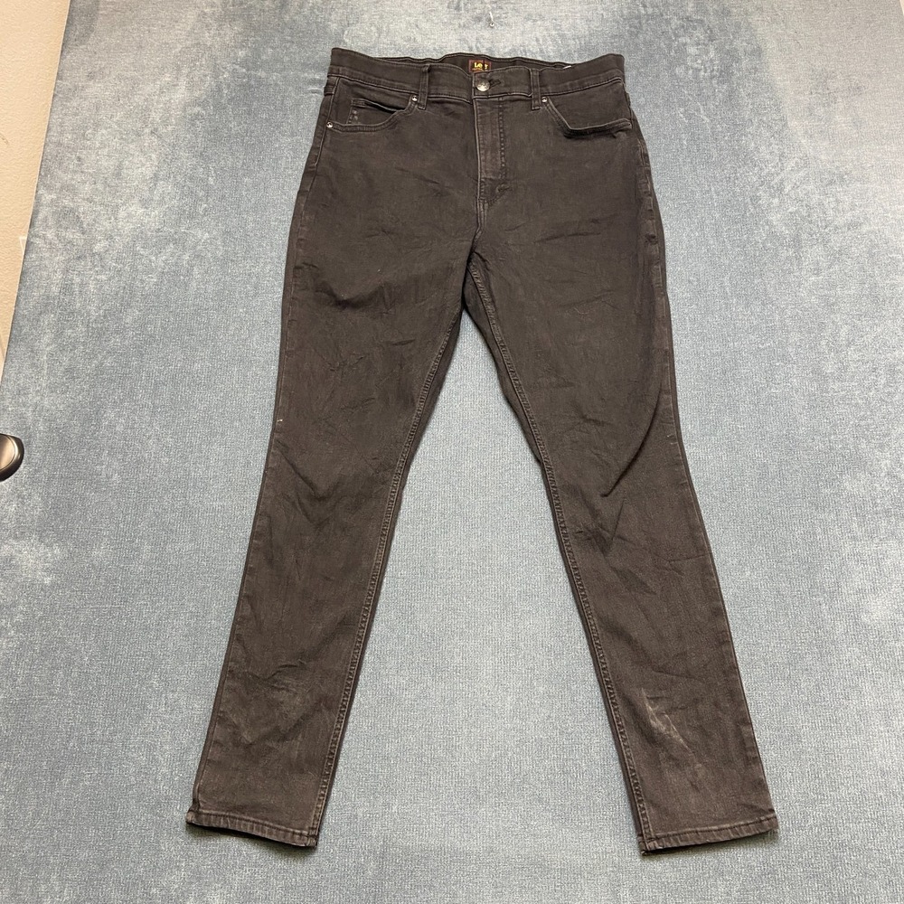 Lee Skinny Jeans Womens 16 Black Denim Dark Wash 5-Pockets Everyday Wear